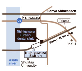くれいし歯科西川原院マップ